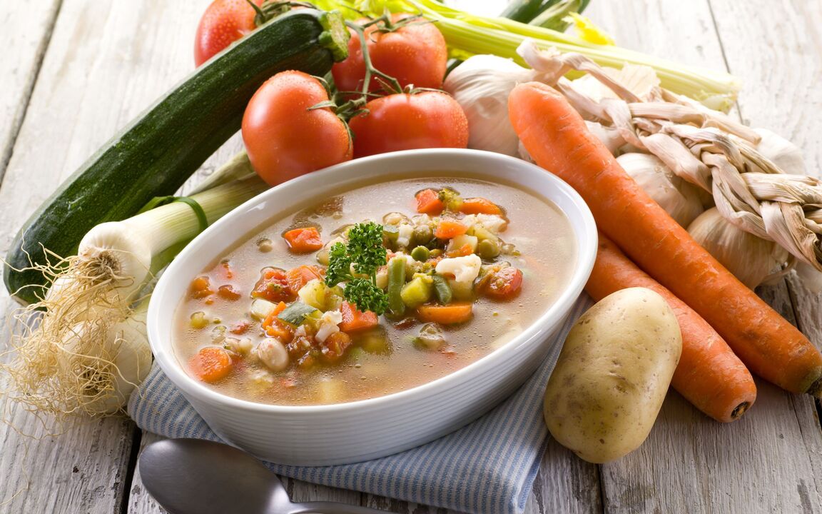 zeleninová polévka na gastritidu